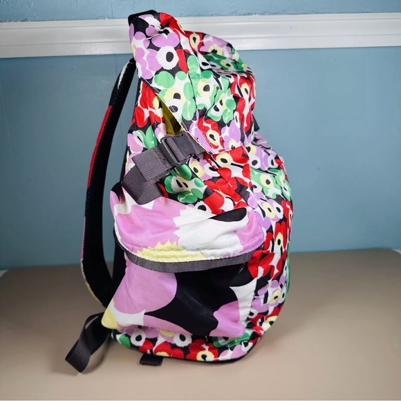 ADIDAS X MARIMEKKO Allover Print Sports Backpack 19"D x 7"W x 10.25"H Preowned - Picture 2 of 12